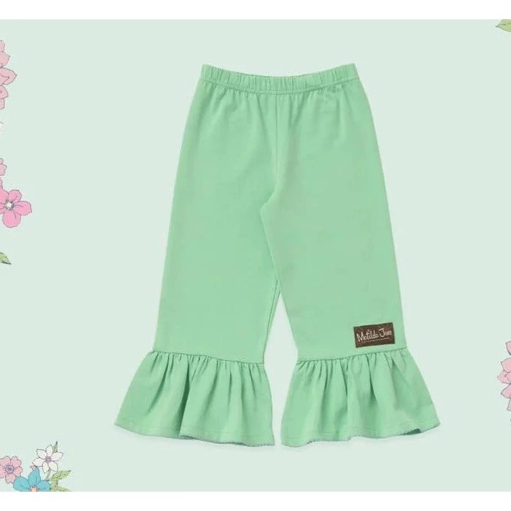 Matilda Jane Freeze Tag Big Ruffles Green Girls Size 6 New